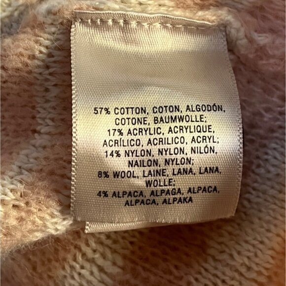 Knitted&Knotted Pink Cardigan Sweater Cream Medium - Picture 8 of 12